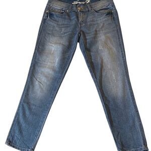 Seven7 Skinny Easy Fit Jeans Size 6 Medium Wash Stretch Denim